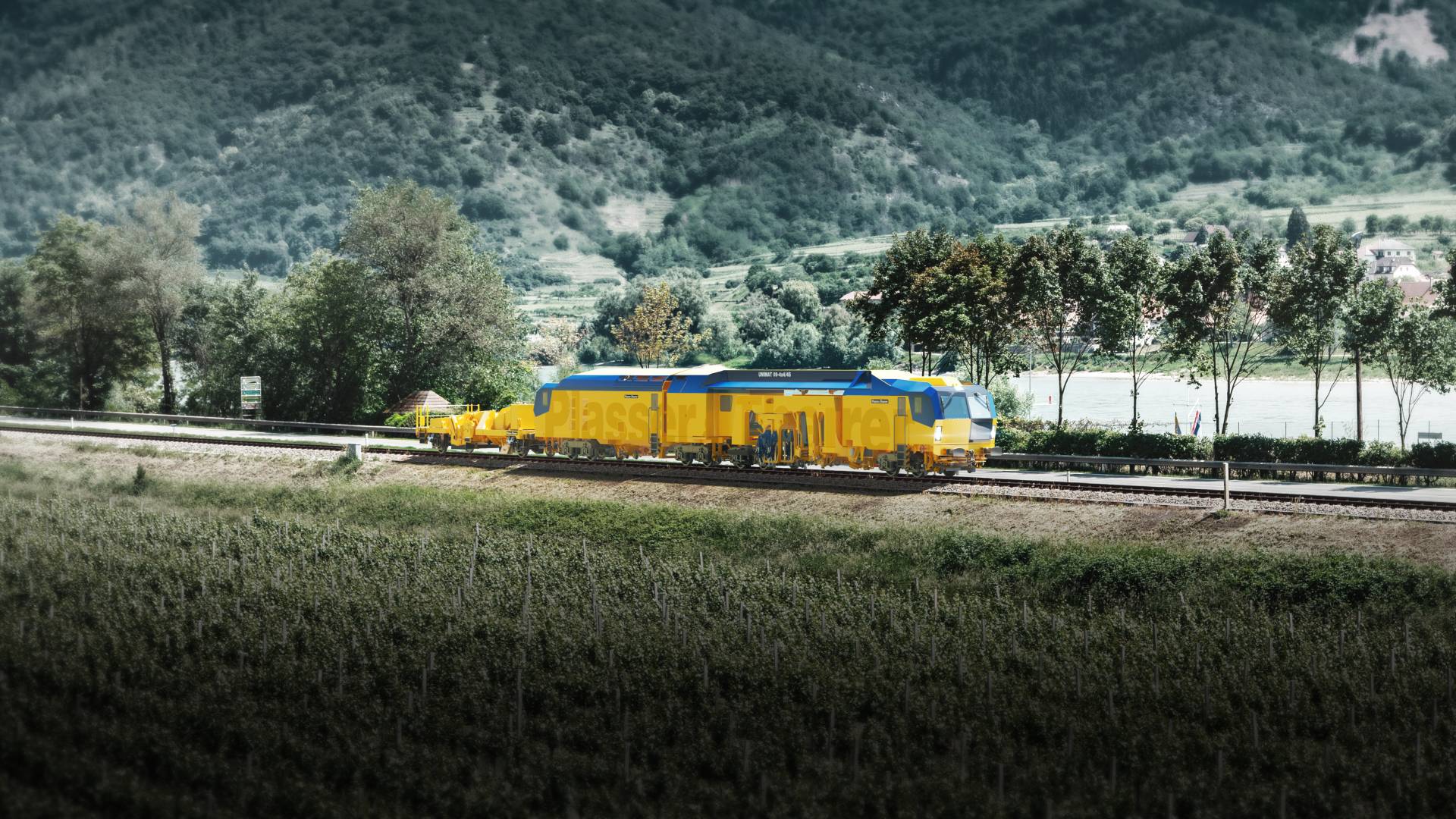 Brochure for Plasser & Theurer track laying machines